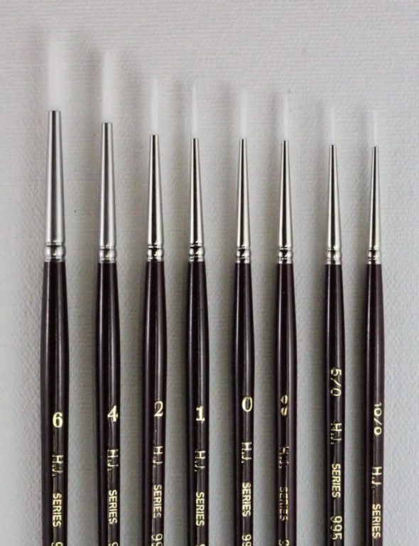 HJ Brush: Series 995 "White Taklon" (S/H) - LINER