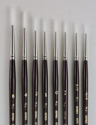 HJ Brush: Series 995 "White Taklon" (S/H) - LINER