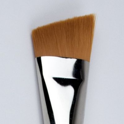Silver "JUMBO" Brush - Gold Taklon (soft)
