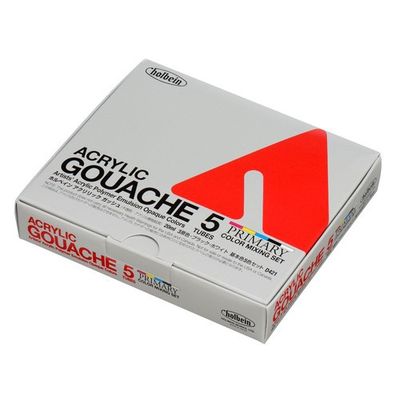 Holbein Acrylic Gouache Set - 20ml x 5 tubes - Primary