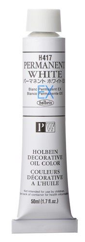 Holbein Artist Oil Whites 50ml, COlour: Permanent White EX