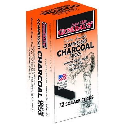 General's Compressed Charcoal Stick - Thin