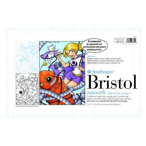 Strathmore Blue Lined Sequential Art Bristol Pad