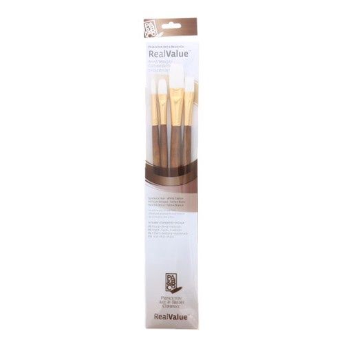 Princeton Brush Set: L/H 4pc White Taklon (#9147)