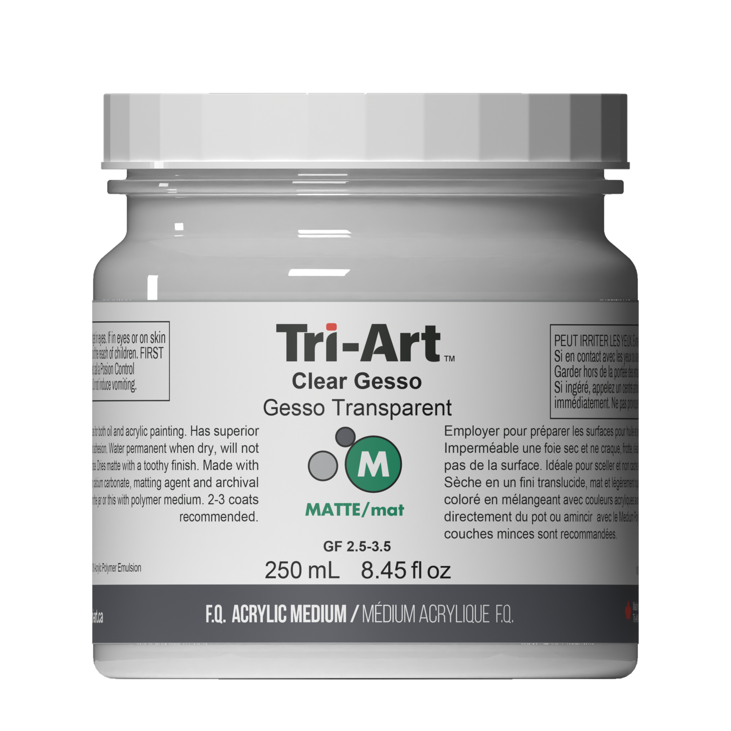 Tri-Art Acrylic Gesso - Clear, Size: 250ml