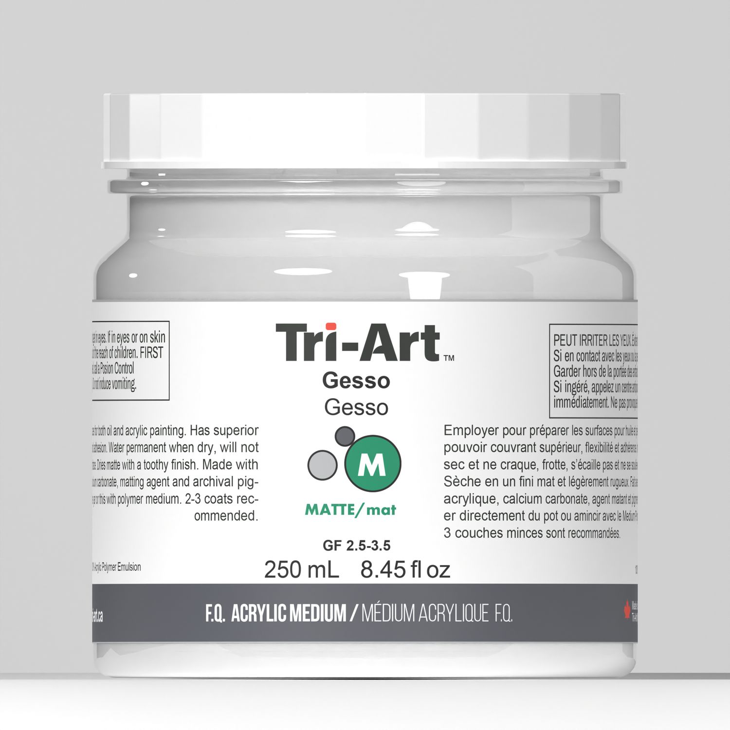 Tri-Art Acrylic Gesso - White, Size: 250ml