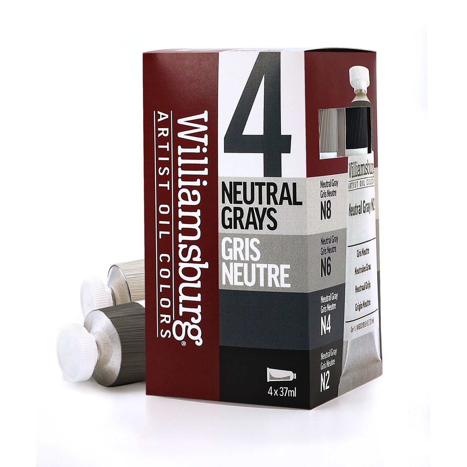 Williamsburg Handmade Oil Sets, COlour: Set of 4 - Neutral Gray