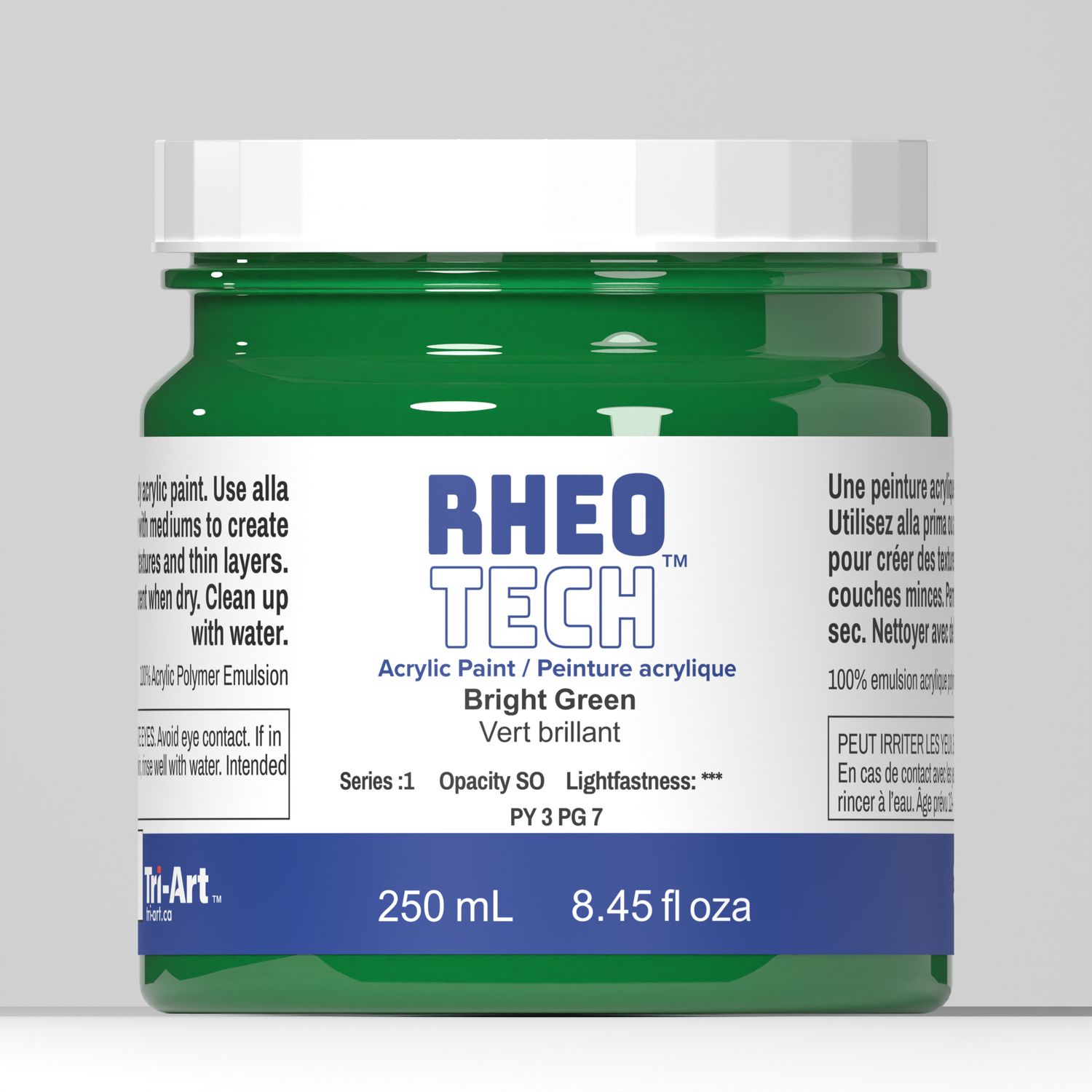 Tri-Art Rheotech Acrylics - 250ml, COlour: Bright Green (S1)