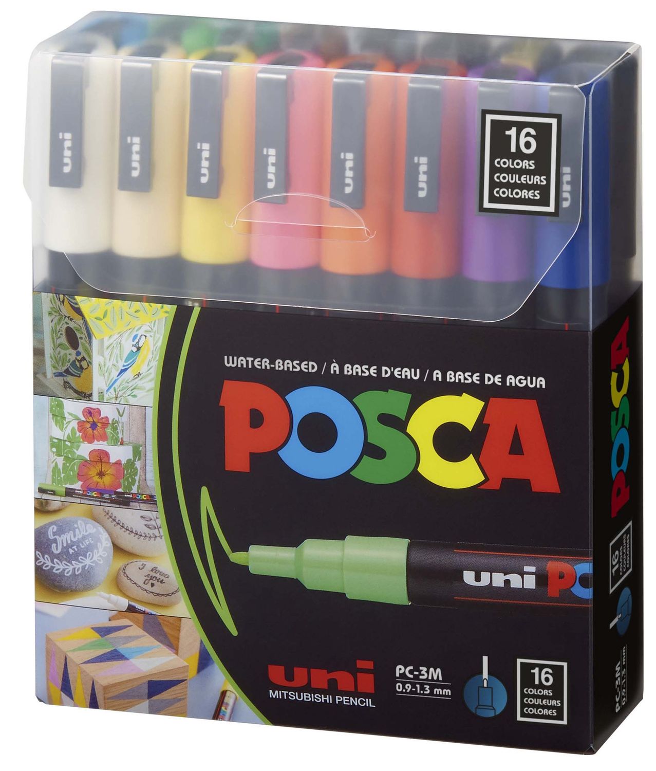 Posca Marker Sets of 16, COlour: Basic, Size: PC-3M (fine)