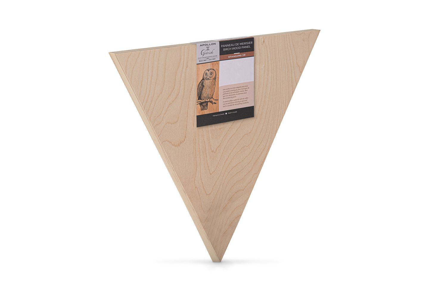 Cradled Triangle Birch  Panel, Size: 10"