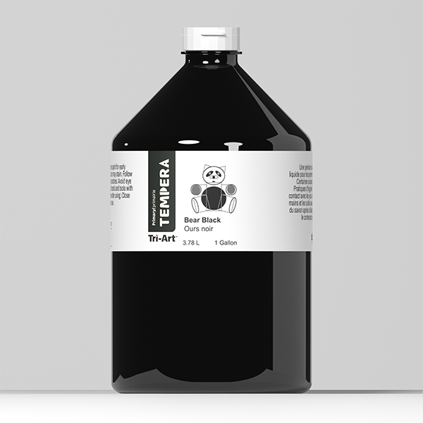 Tri-Art Primary Liquid Tempera, COlour: Bear Black (S1), Size: 3.78L