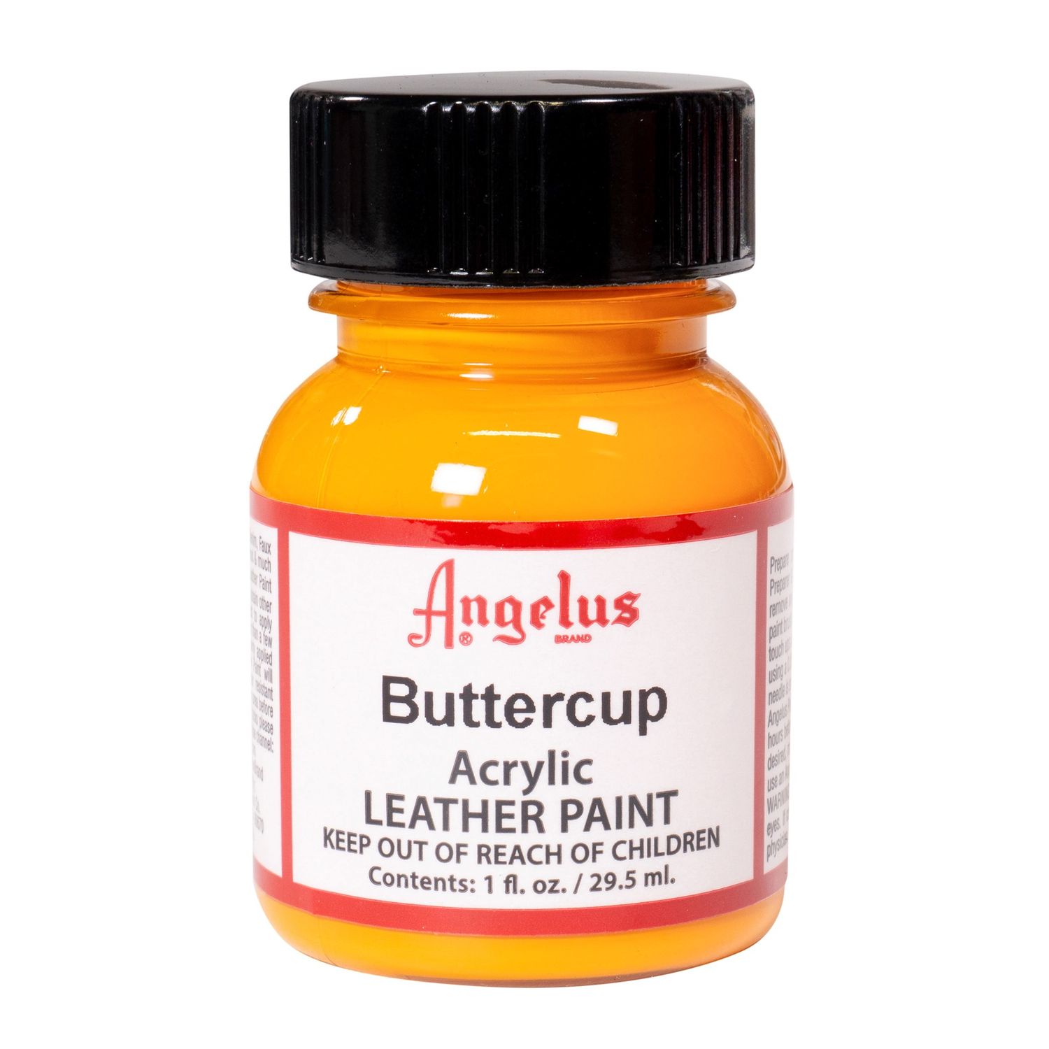 Angelus Acrylic Leather Paint - 1oz, COlour: BUTTERCUP