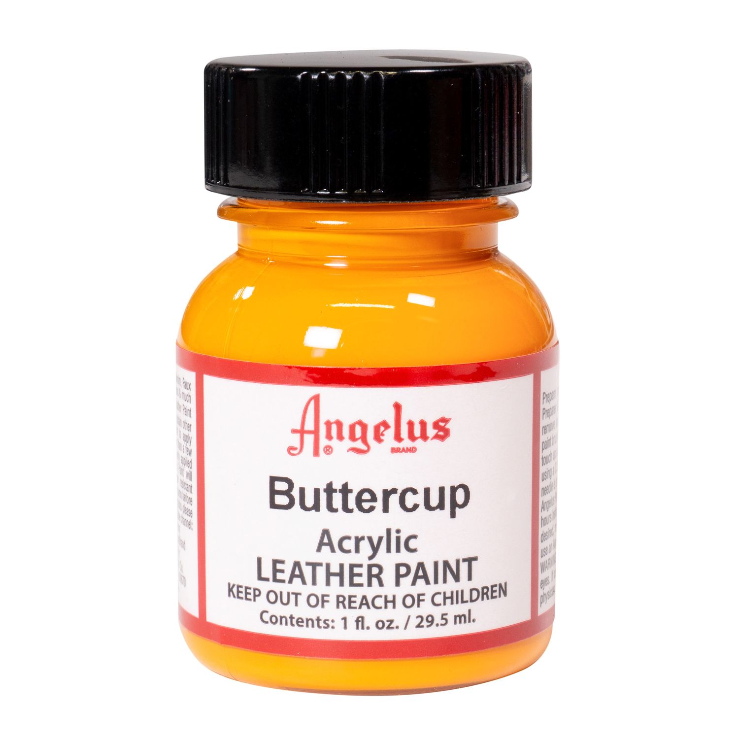 Angelus Acrylic Leather Paint - 1oz, COlour: BUTTERCUP