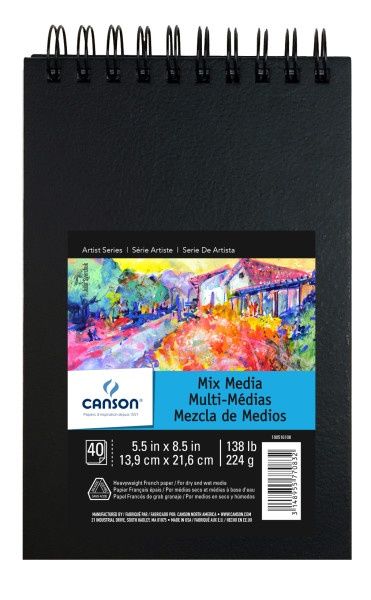 Canson Artist Series  Mixed Media Sketchbook, Size: 5.5 x 8.5"