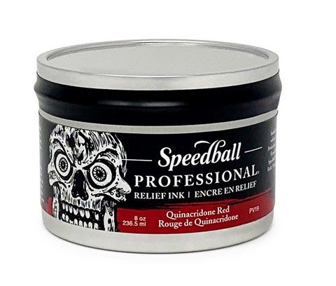 Speedball Professional Relief Ink - 8oz, COlour: QUINACRIDONE RED - Series 3