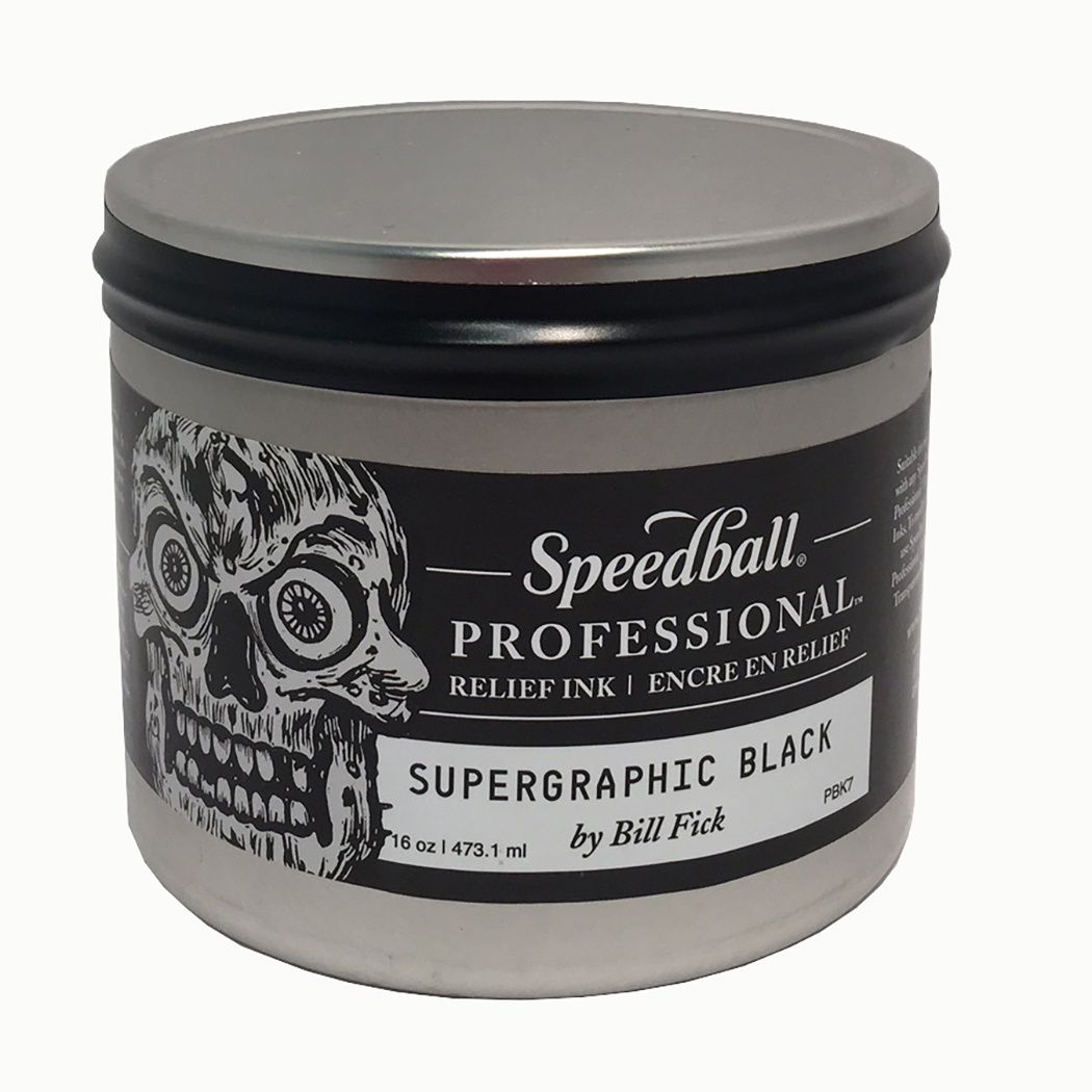 Speedball Professional Relief Ink - 16oz, COlour: BLACK
