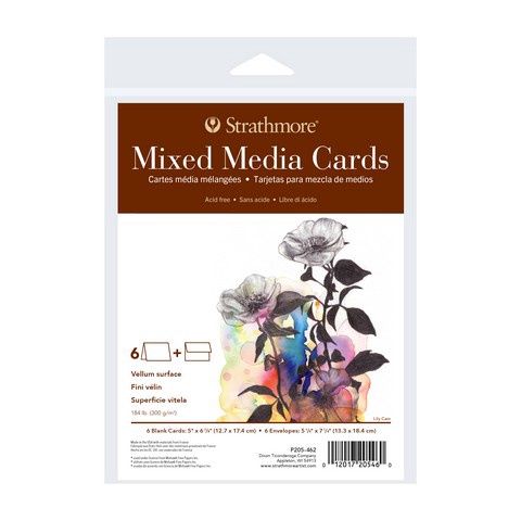 Strathmore Cards, Quantity: 6 pack, Size: Full size, Type: Mixed Media