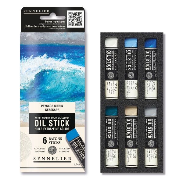 Sennelier Mini Oil Stick Sets, COlour: Seascape