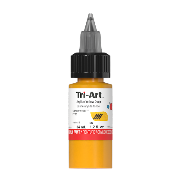 Tri-Art Low Viscosity Acrylics - 34ml, COlour: Arylide Yellow Deep (S2)