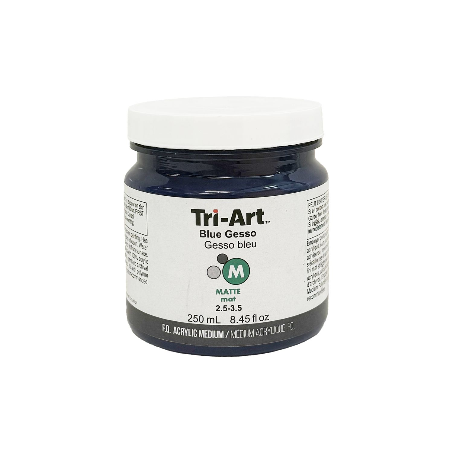 Tri-Art Acrylic Gesso - Colours, COlour: Blue, Size: 250ml