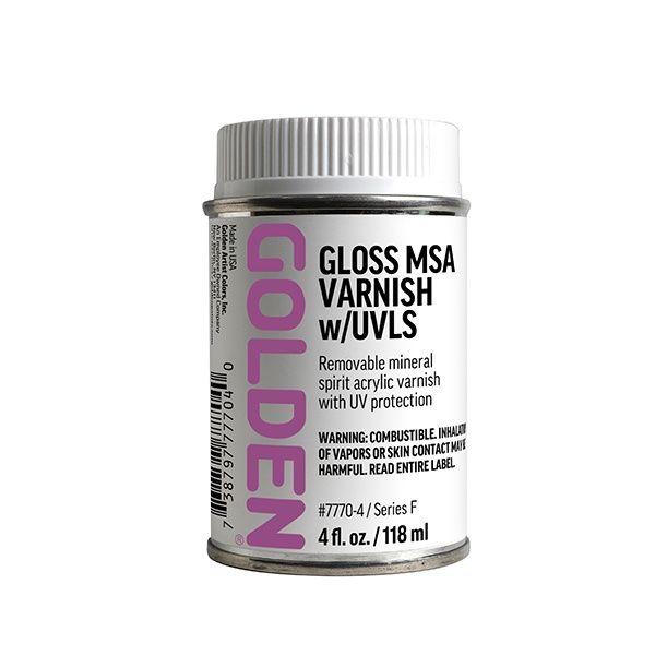 Golden MSA Varnish and Solvent - Bottles, Type: Discontinued Gloss - 4oz