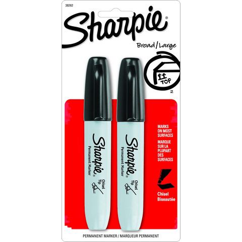Sharpie Chisel Black - 2 pack