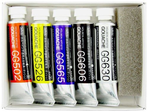 Holbein Artists' Gouache Sets, Size: 5ml - Set of 5