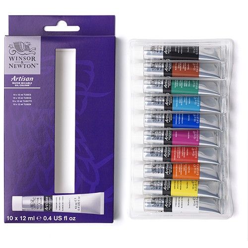 W&amp;N Artisan Water Mixable Oil Sets, Size: 12ml - Set of 10