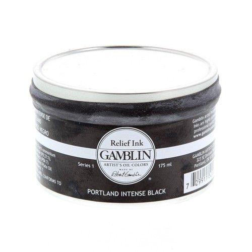 Gamblin Relief Ink, COlour: Portland Black (S1)