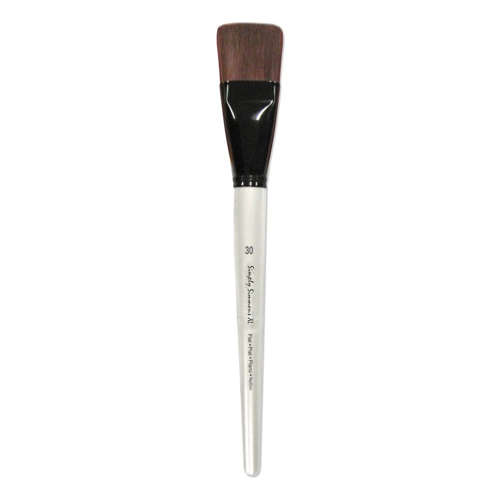 Simply Simmons XL Brushes - STIFF SYNTHETIC, Shape: Flat, Size: 30