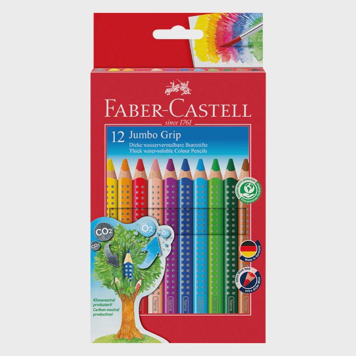Faber-Castell Jumbo Grip Colour Pencil Set, Type: Set of 12