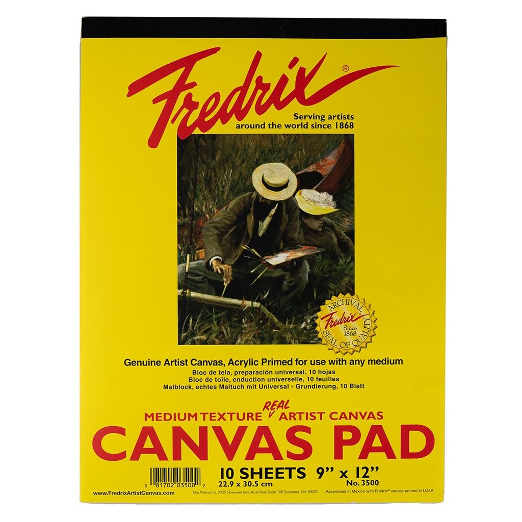 Fredrix Canvas Pads, Size: 9x12