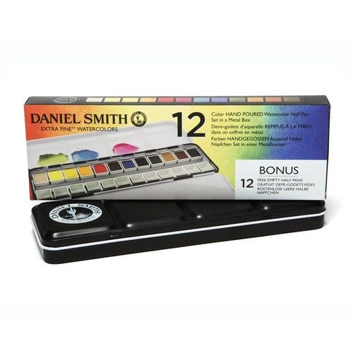 Daniel Smith Watercolour Half Pan Sets, Type: 12 Colour Set