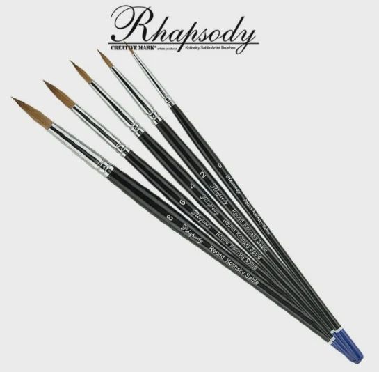 Rhapsody Kolinsky Red Sable Brushes, Size: 2/0 Round