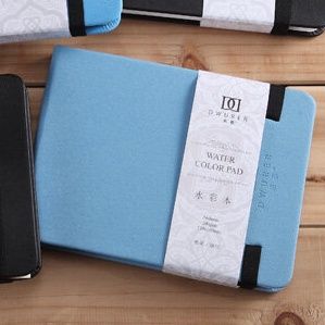 Dorerart 50% Cotton Watercolor Notebook - Colours, Size: 160x120mm, Type: Smooth/HP (Blue)