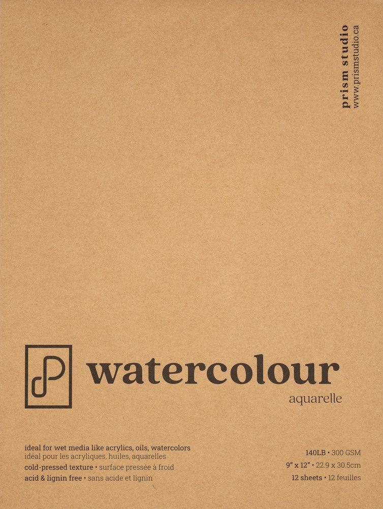 Prism Studio Watercolour Pad (Glue bound), Size: 9 x 12"