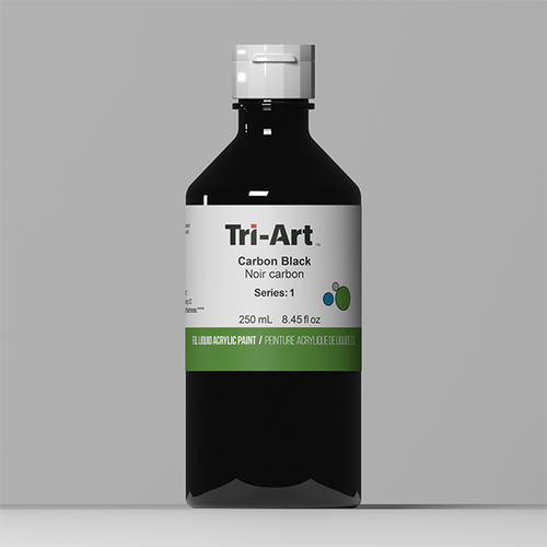Tri-Art Liquid Acrylics - 250ml, COlour: Carbon Black (S1)