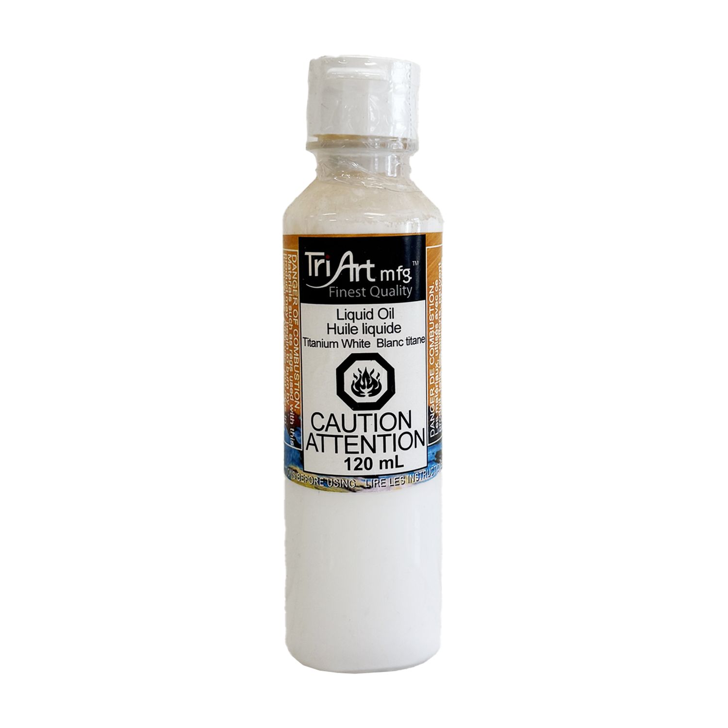 Tri-Art Oil Liquid White, Size: 120ml