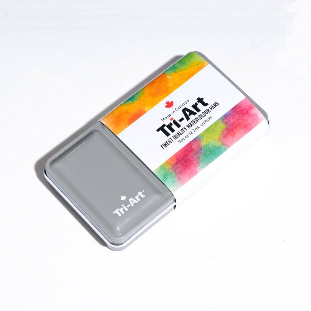 Tri-Art Watercolour Pan Metal Tin Set