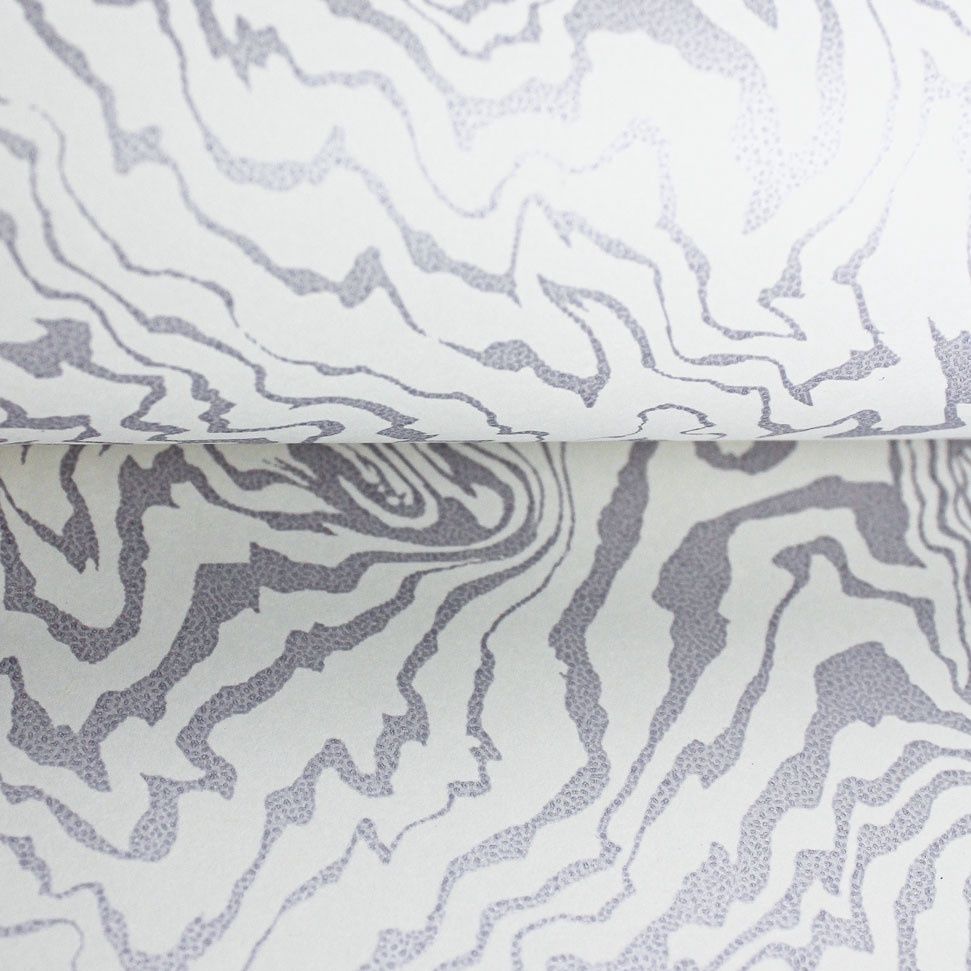 Suminagashi White on White Paper Sheet