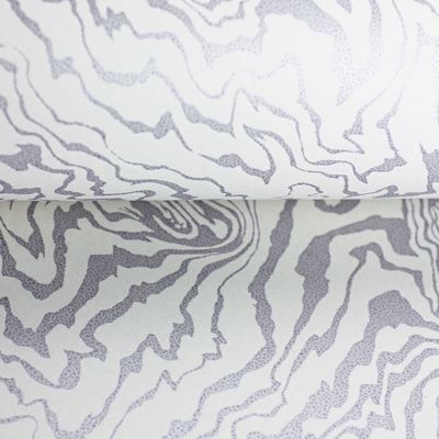 Suminagashi White on White Paper Sheet