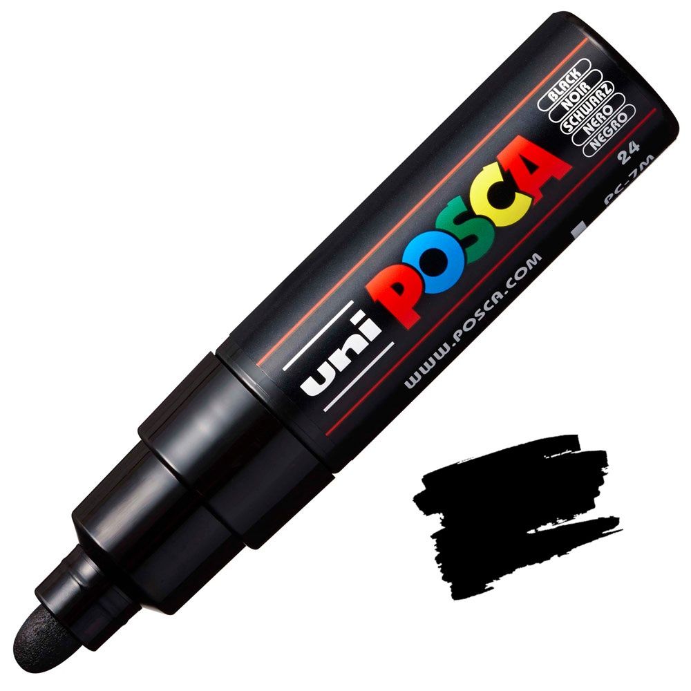 POSCA PC-7M (Broad Bullet), COlour: BLACK