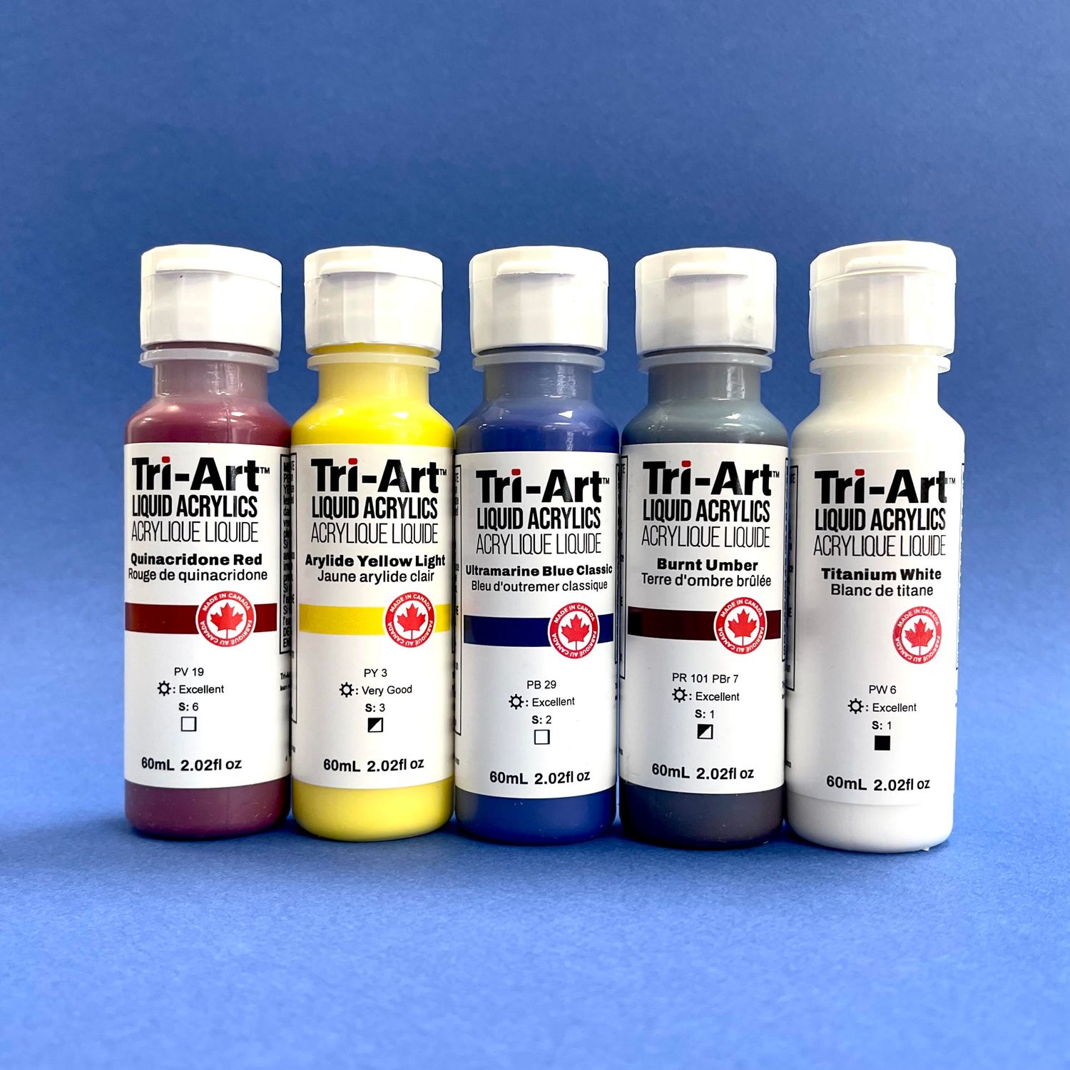 Tri-Art Professional Acrylic Sets - Liquid, Type: Set of 5 - MIXING
