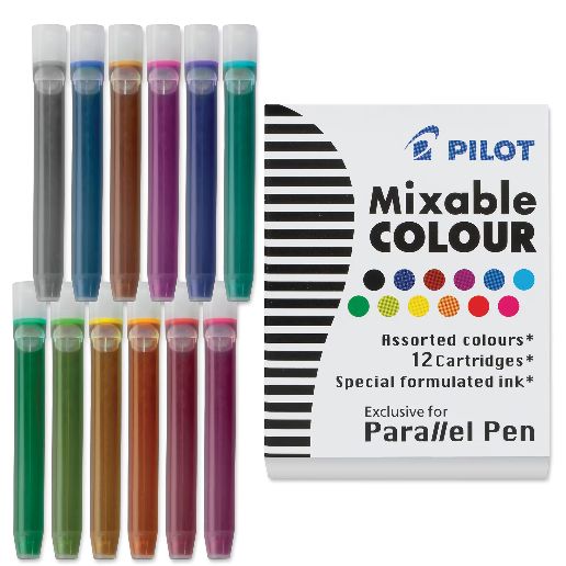 Pilot "Parallel Pen" Cartridge, 12 Assorted