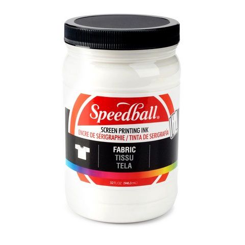 Speedball Fabric Screen Printing Ink - 32oz, COlour: White