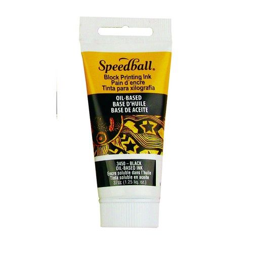 Speedball Block Ink - Oil based 1.3oz, COlour: Black