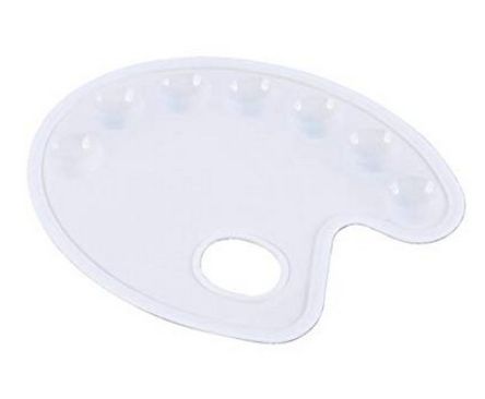 Plastic 7-well Oval Palette
