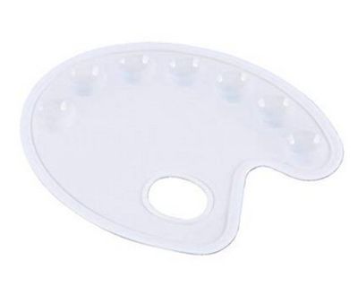 Plastic 7-well Oval Palette