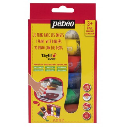 Pebeo Tactilcolor Finger Paint Discovery Kit