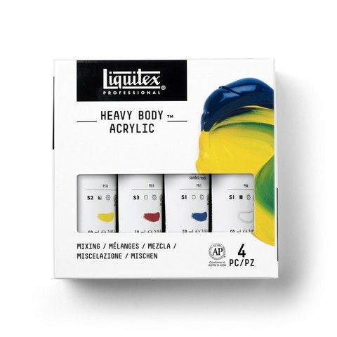 Liquitex Heavybody Acrylic Sets, Size: Primary - Set of 4 (2oz)